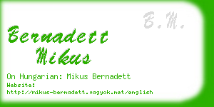 bernadett mikus business card